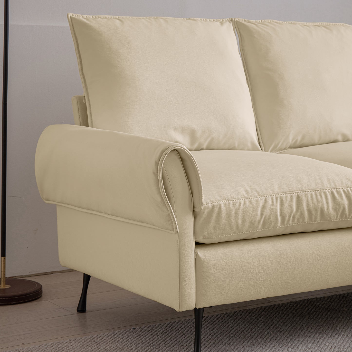 81"Modern Sectional Technical leather L-Shaped Sofa Couch with Reversible Chaise Lounge