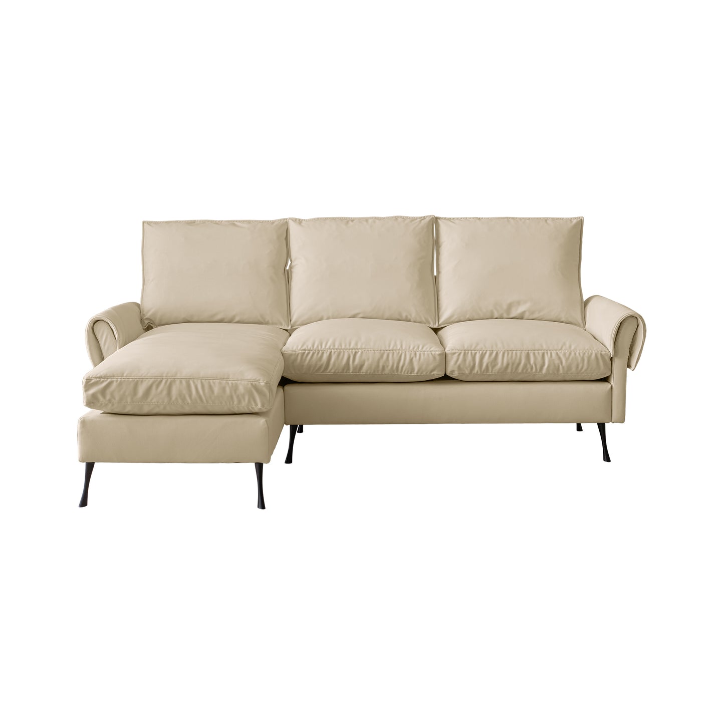 81"Modern Sectional Technical leather L-Shaped Sofa Couch with Reversible Chaise Lounge