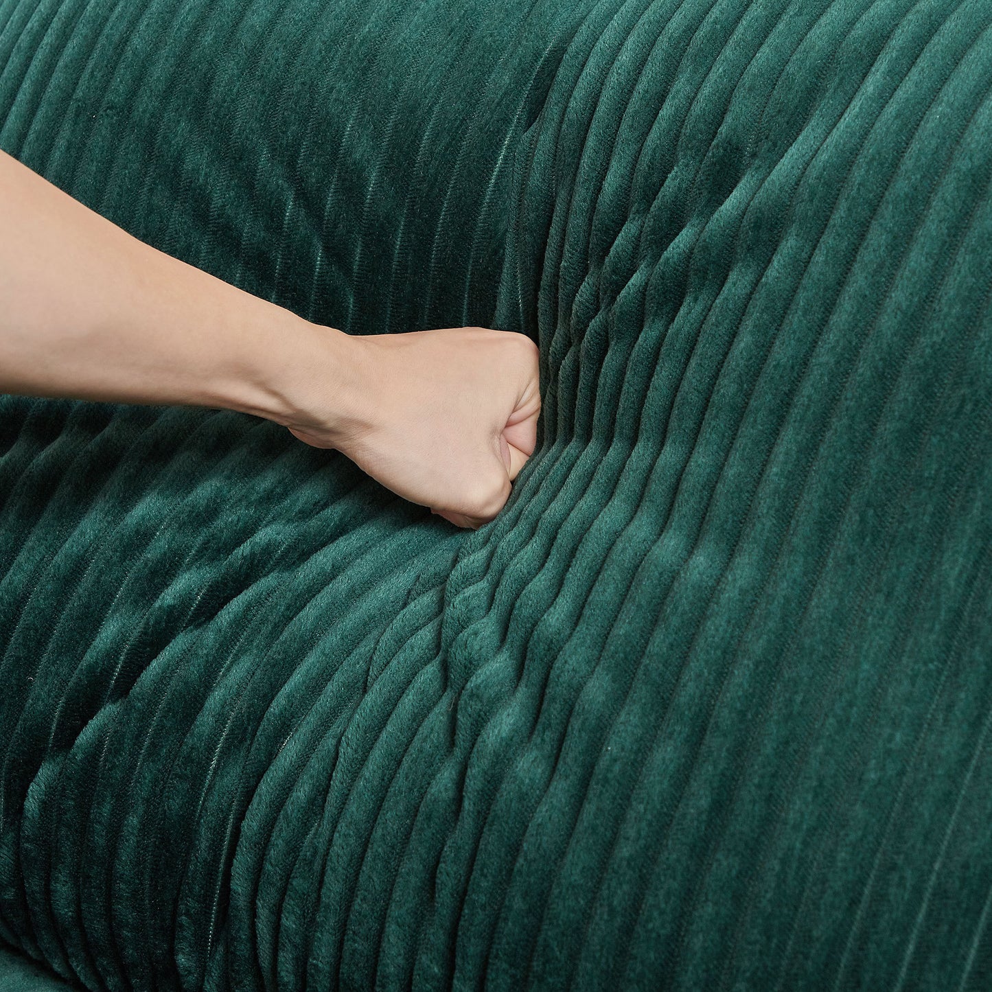 122.04 inch Oversized Sectional Sofa, Modern Couch with Chaise, Comfy Sofa Couch with Left Facing Chaise,Corduroy Sofa Green