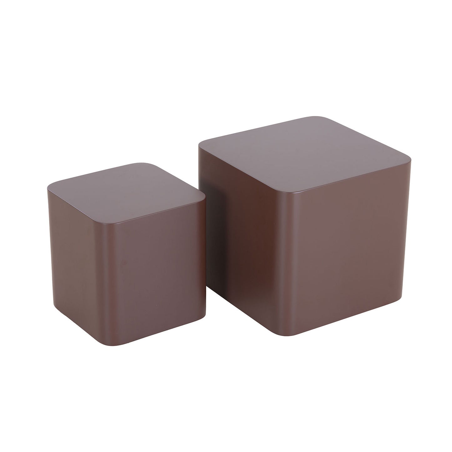 MDF Nesting table set of 2 Chocolate Brown