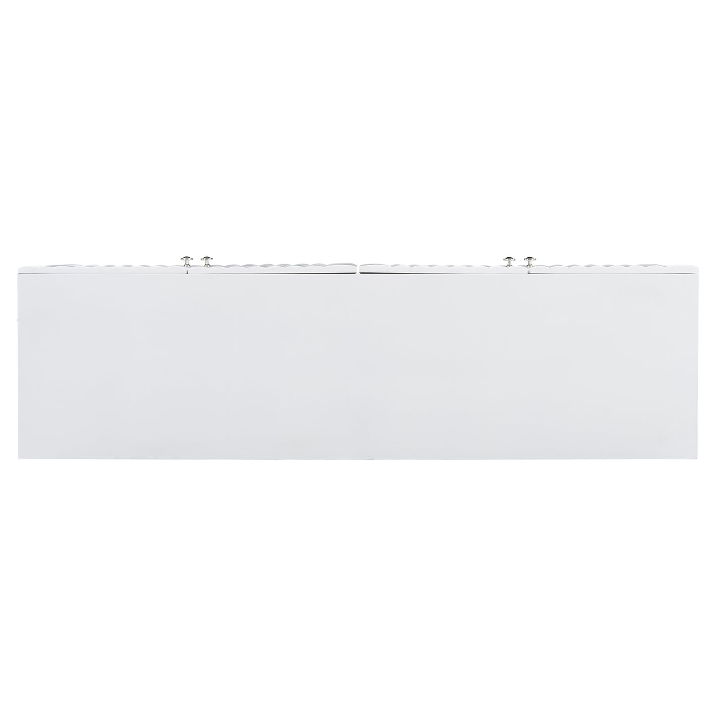 Elegant Four-Door Sideboard with Wavy Pattern Doors, Cylindrical Legs, and Sleek Metal Handles, Adjustable, Suitable for Study, Entryway and Living Room