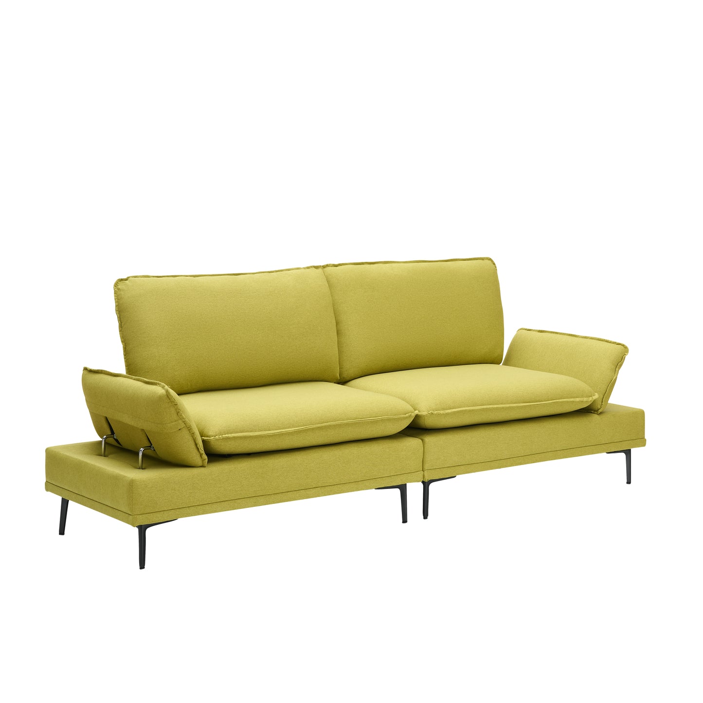 Elegant and rustic in 89 inches of cotton and linen, fresh green, custom-made for apartments, living rooms and offices. Let every inch of space radiate natural elegance and extraordinary style.
