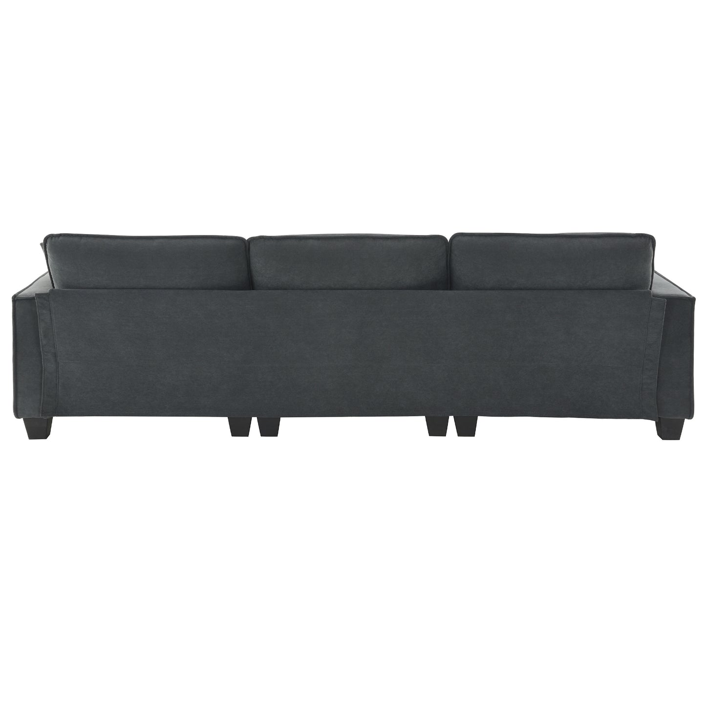 100*59" Modern Convertible Sectional Sofa,L-shaped Reversible Couch Set with Free Pillows,4 Seat Suede Velvet Sleeper Sofa with Ottoman for Living Room,Apartment,Office,3 Colors