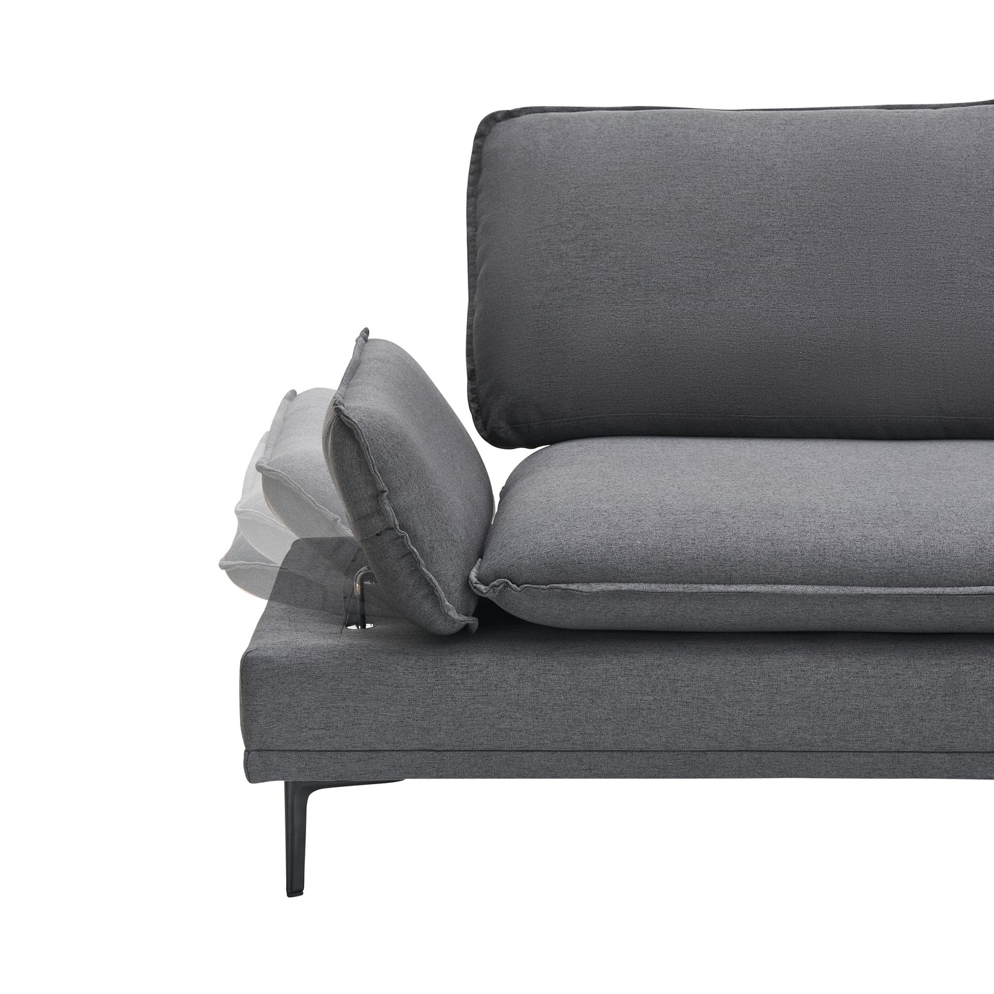 89 inches selected cotton linen in deep grey tones, specially woven for offices, apartments and living rooms. Elegant choice, easily light up your living space.