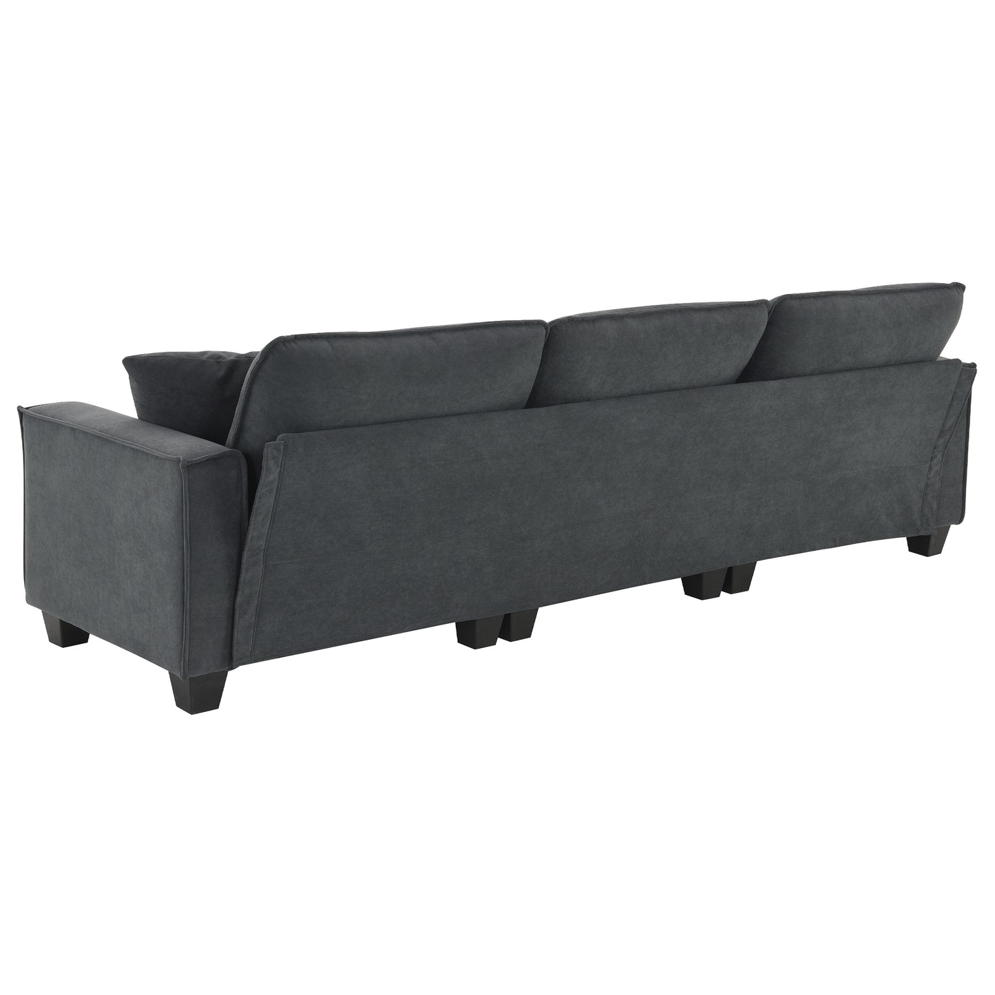 100*59" Modern Convertible Sectional Sofa,L-shaped Reversible Couch Set with Free Pillows,4 Seat Suede Velvet Sleeper Sofa with Ottoman for Living Room,Apartment,Office,3 Colors