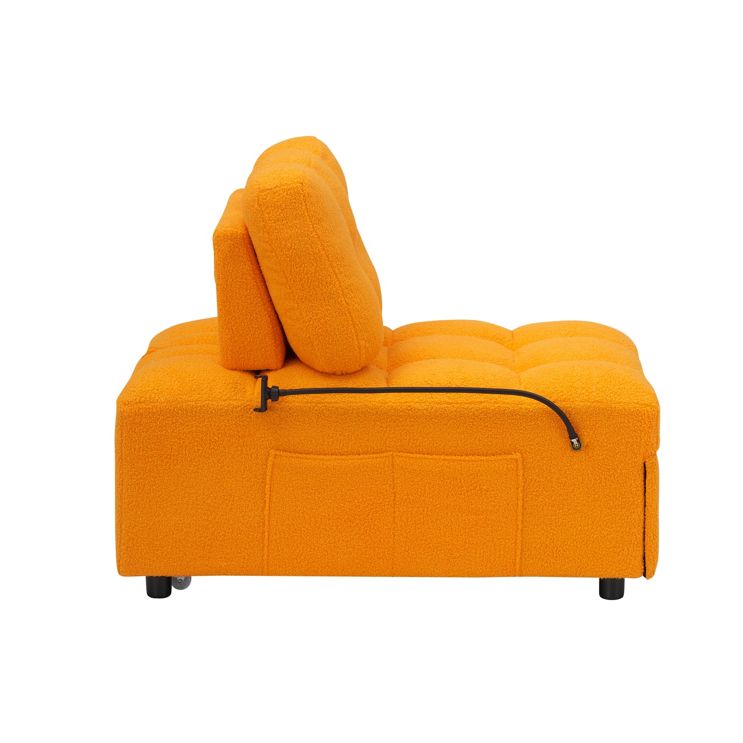 40.20 inches long, Teddy Sofa Fabric,a convertible sofa-cum-bed, for Apartment Office Living Room - Orange