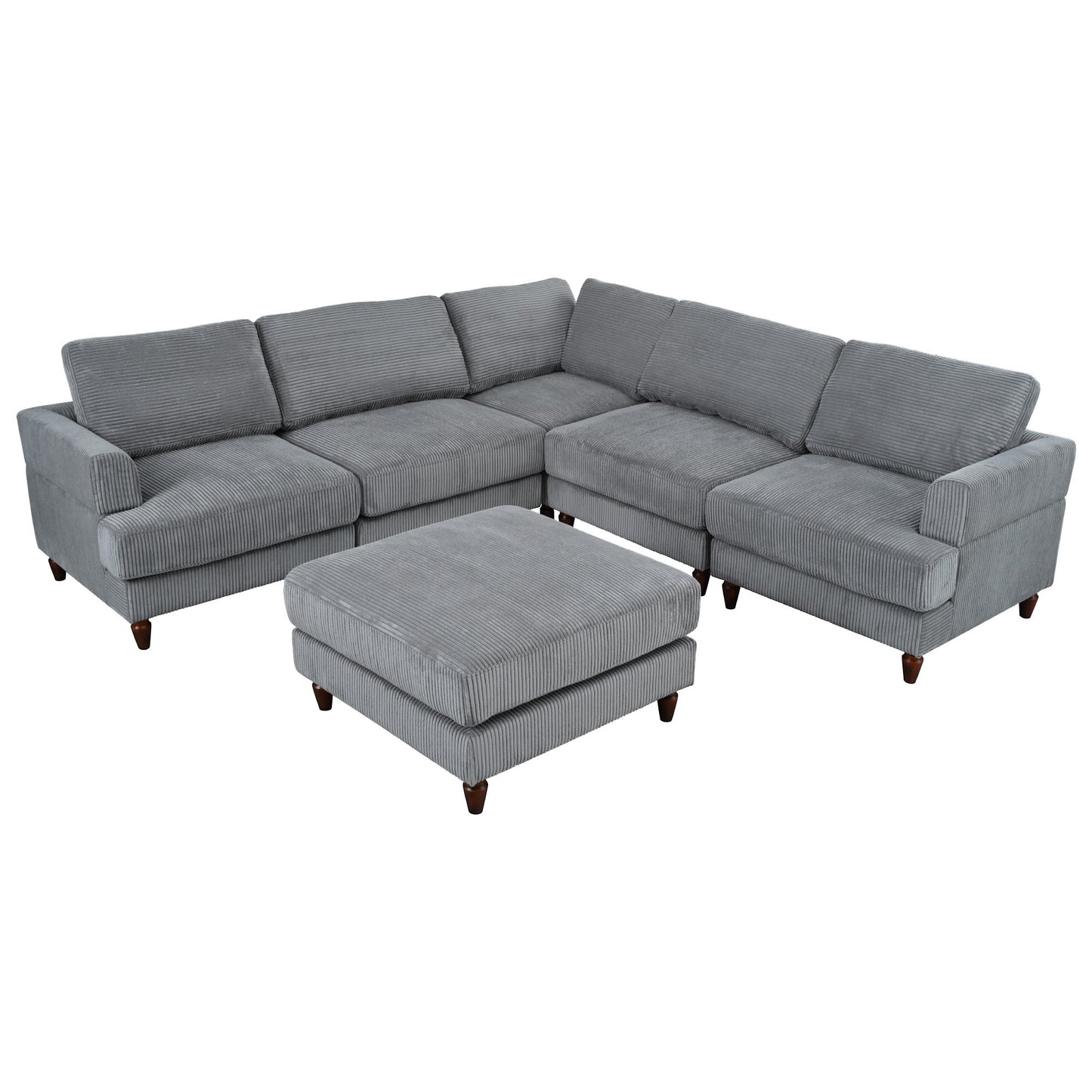 Modular Sectional Sofa with Ottoman L Shaped Corner Sectional for Living Room, Office, Spacious Space(old sku: WY000373AAE)