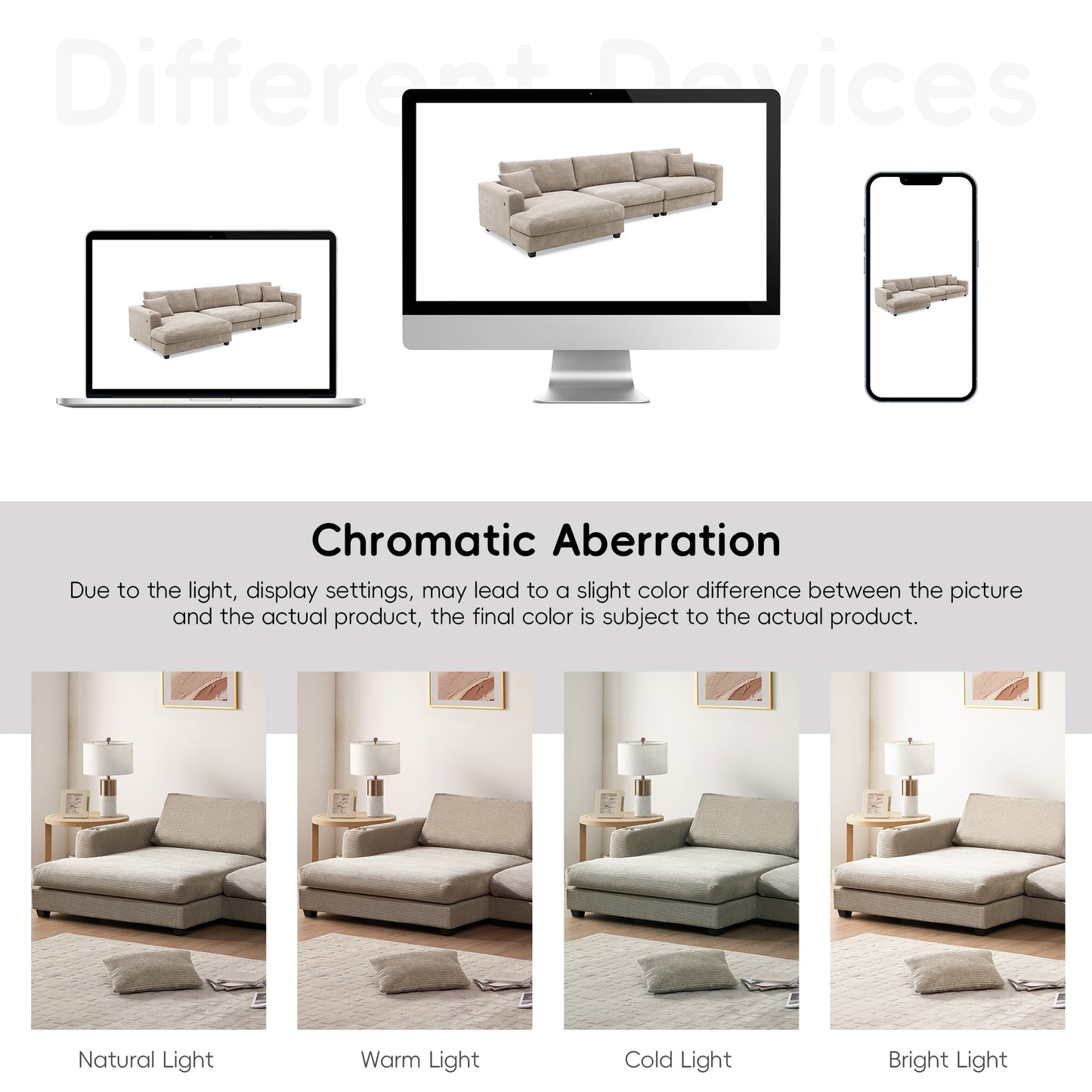 134*54" Oversized Corduroy Sectional Sofa,L Shaped Cloud Couch with USB Charging Port,Cup Holder,Deep and Wide Seat Sofa with 50" Chaise,Comfy Indoor Furniture for Living Room,3 Colors