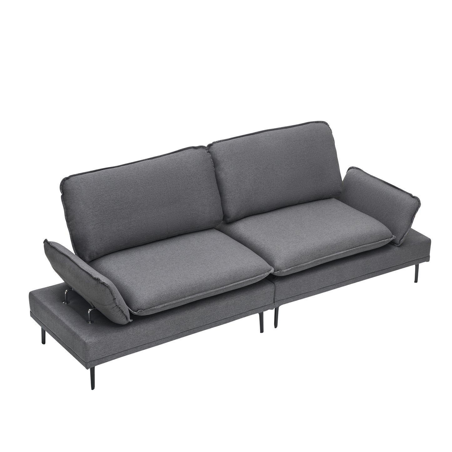 89 inches selected cotton linen in deep grey tones, specially woven for offices, apartments and living rooms. Elegant choice, easily light up your living space.