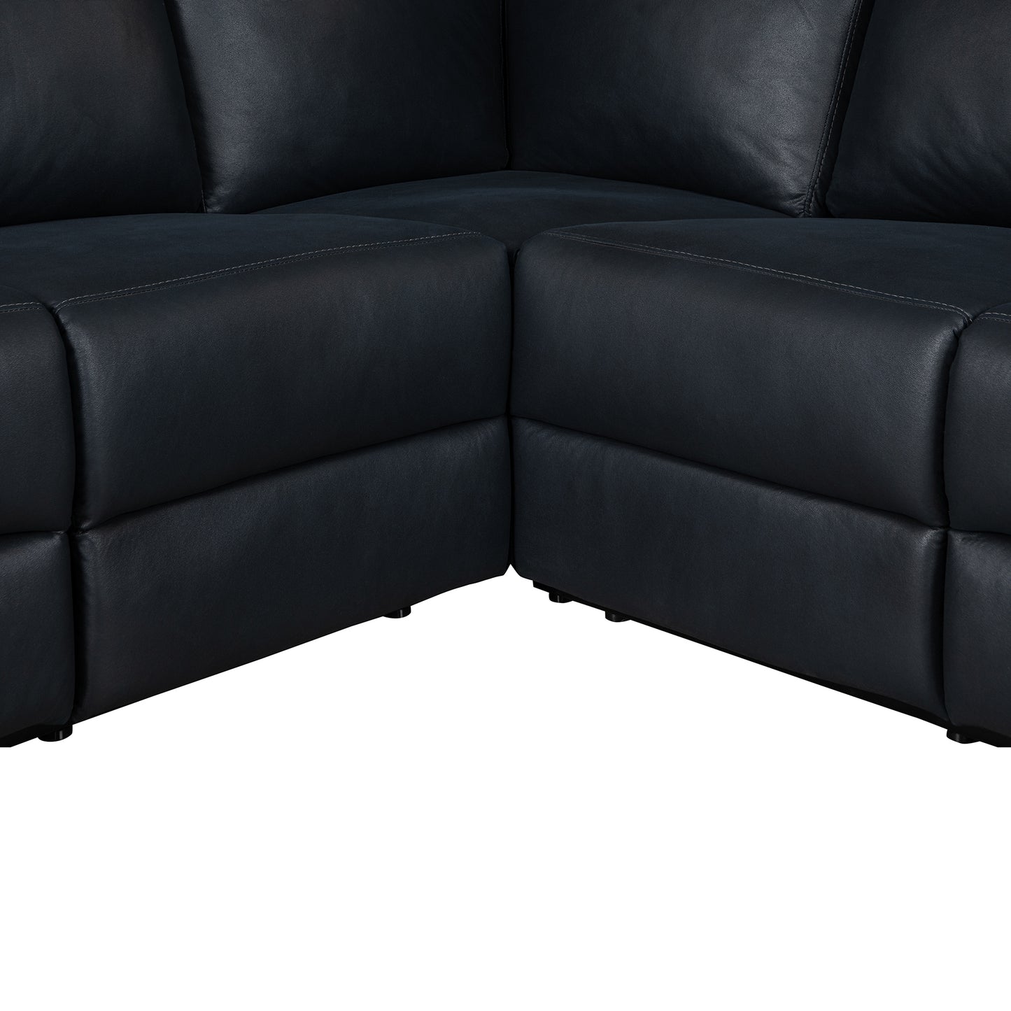 87.5" Manual Reclining Home Theater Seating Recliner Chair Sofa with Flipped Middle Backrest, 2 Cup Holders for Living Room, Bedroom, Home Theater, Black Blue