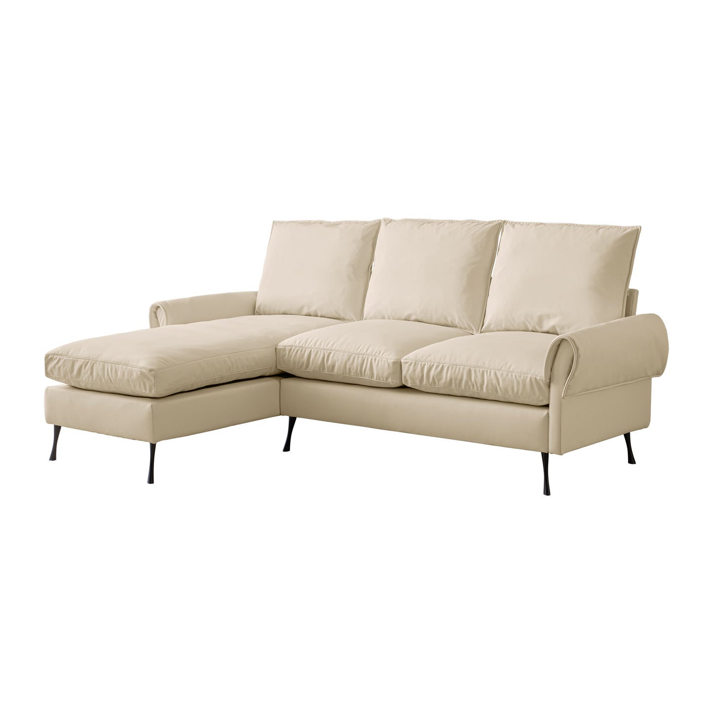 81"Modern Sectional Technical leather L-Shaped Sofa Couch with Reversible Chaise Lounge