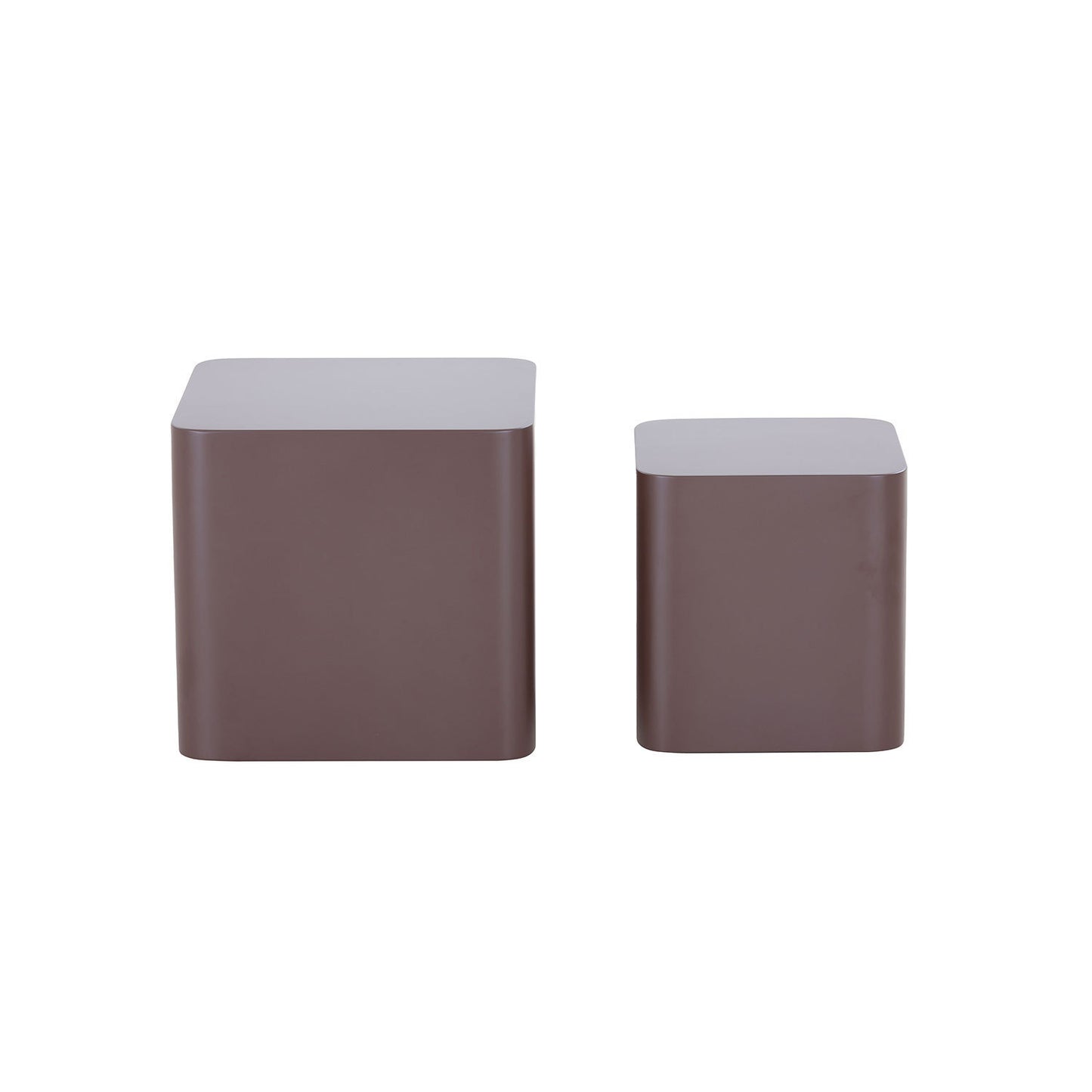 MDF Nesting table set of 2 Chocolate Brown