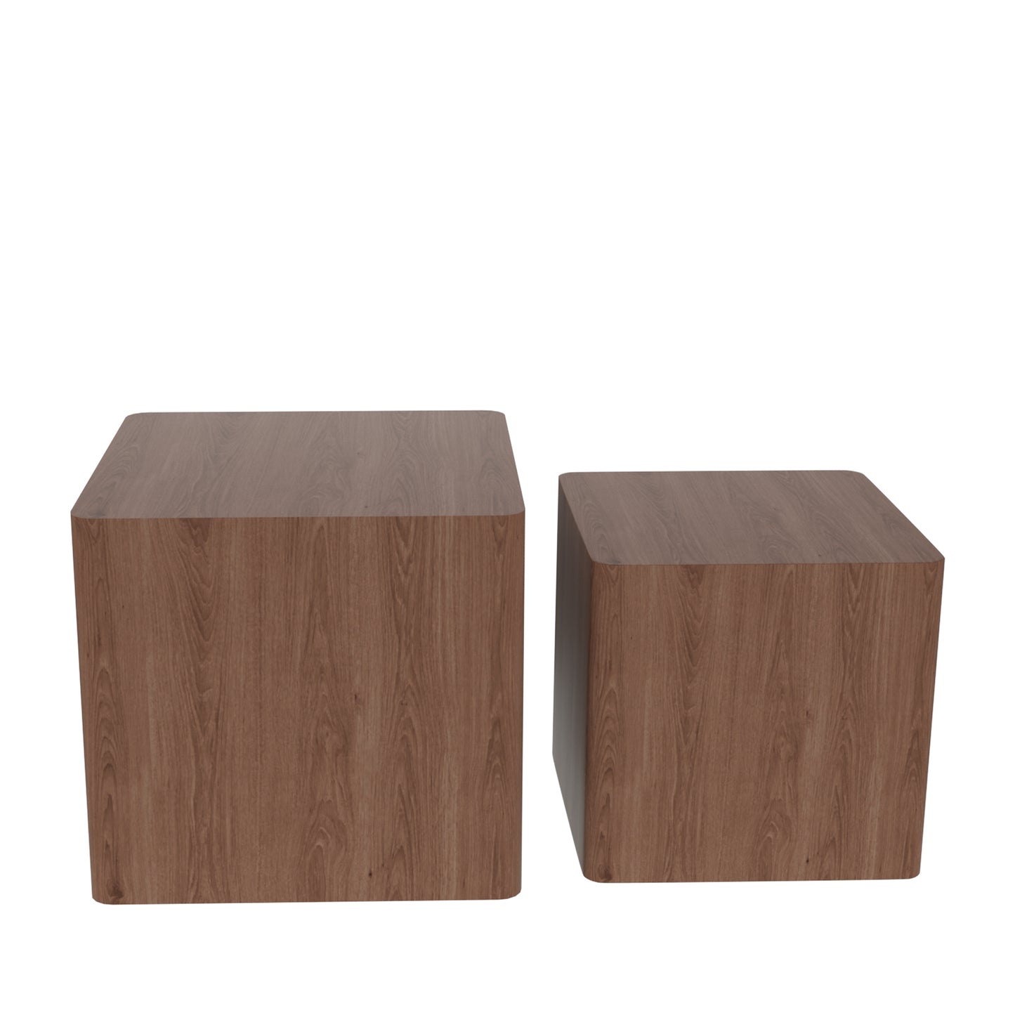 MDF Nesting table/side table/coffee table/end table for living room,office,bedroom Walnut,set of 2