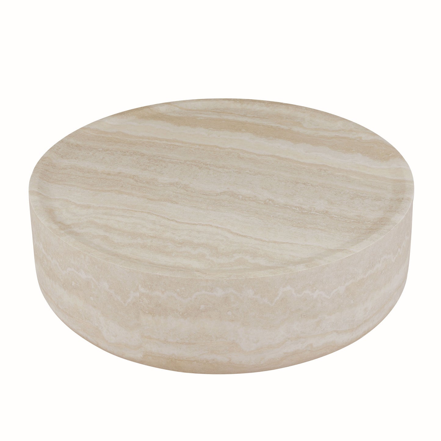 31.49'' Faux MARS Pattern Coffee Tables for Living Room Round Tea table for Living Room, No Need Assembly.