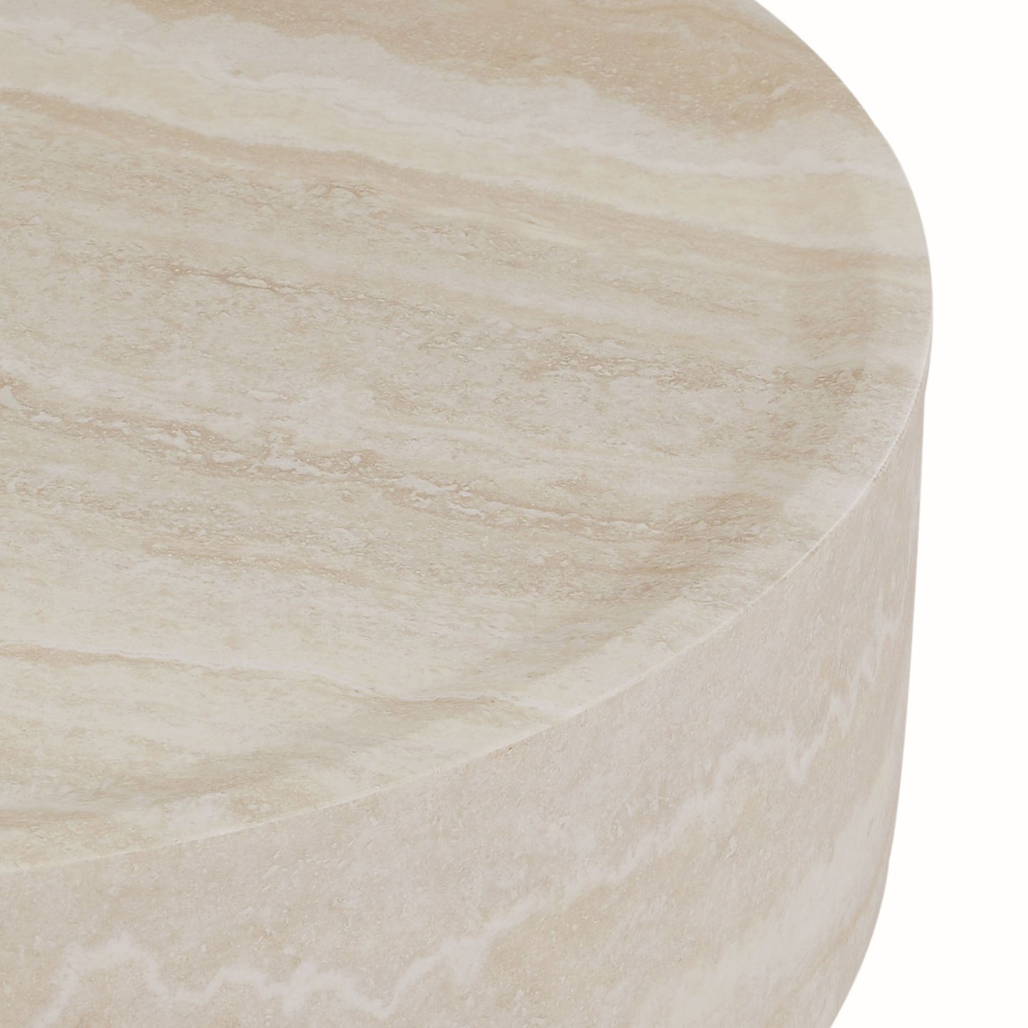 31.49'' Faux MARS Pattern Coffee Tables for Living Room Round Tea table for Living Room, No Need Assembly.