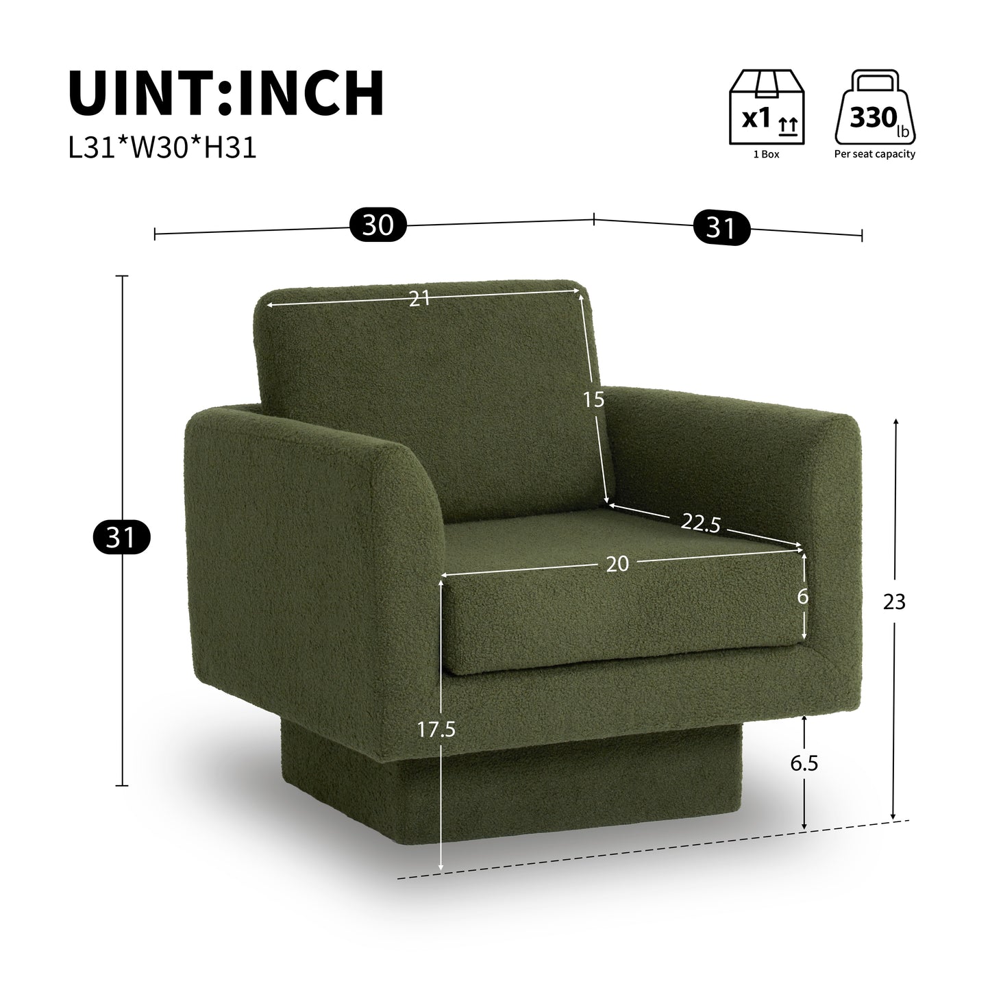 360° Modern Swivel Accent Chair,30" W Teddy Sherpa Round Armchair,Thick Padded Single Lounge Sofa,Upholstered Comfy Barrel Chair,Reading Club Chair for Living Room,Nursery,Bedroom,4 Colors