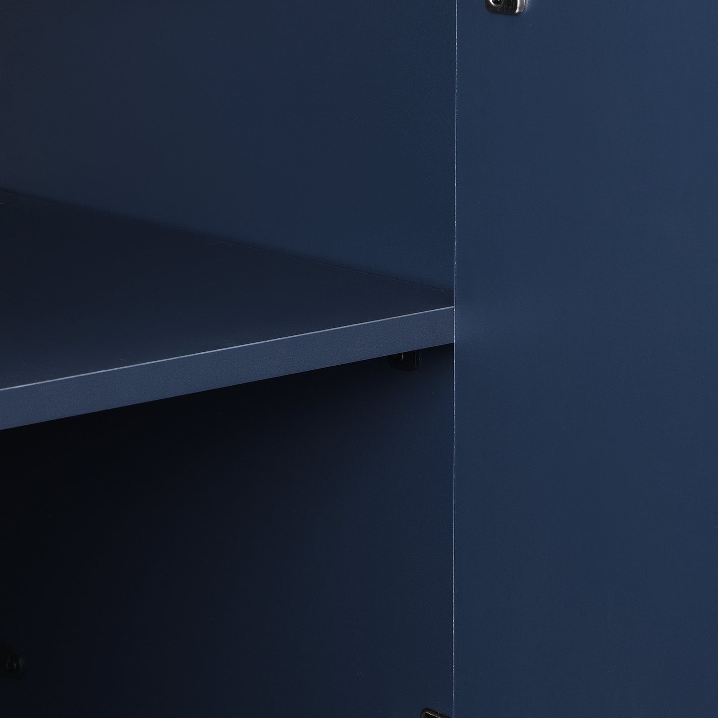 Distinctive Features of Four-Door Sideboard with Metal and Cross-Leg Design,Suitable for Living Rooms,Entrance and Study