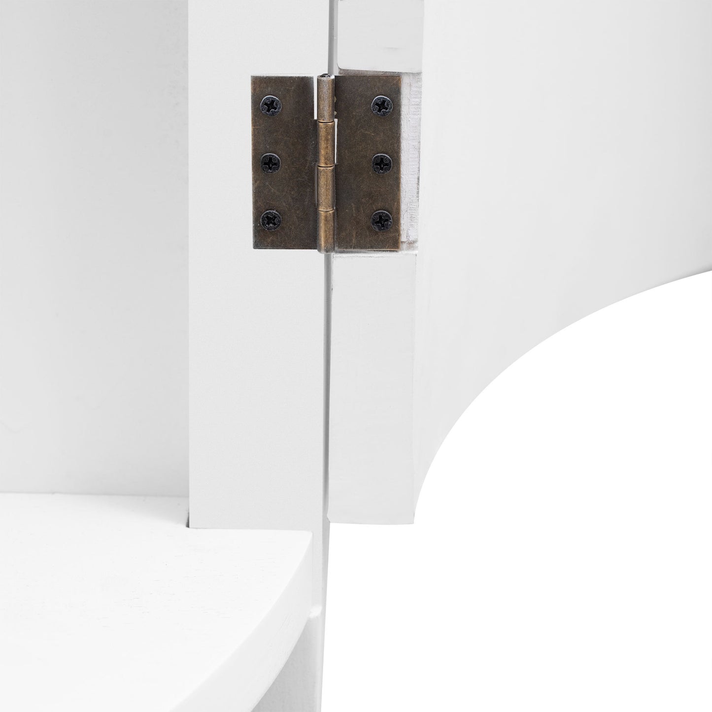 Curved Design Storage Cabinet made of Fraxinus Mandschuric Solid Wood Veneer, Adjustable Shelves, Suitable for Corridors, Entrances and Study.