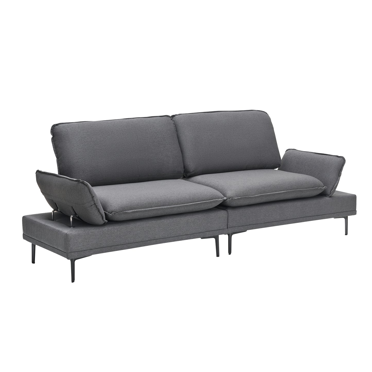 89 inches selected cotton linen in deep grey tones, specially woven for offices, apartments and living rooms. Elegant choice, easily light up your living space.