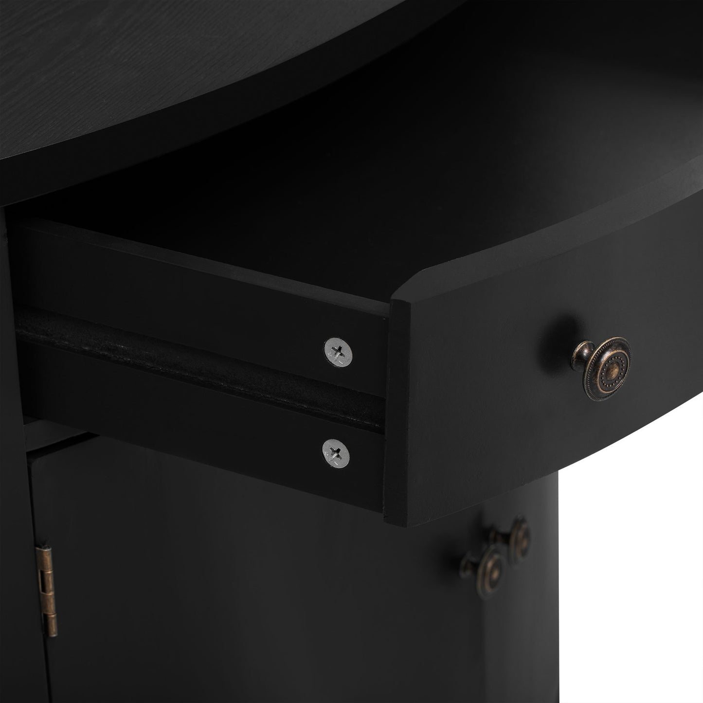 Curved Design Storage Cabinet made of Fraxinus Mandschuric Solid Wood Veneer, Adjustable Shelves, Suitable for Corridors, Entrances and Study.