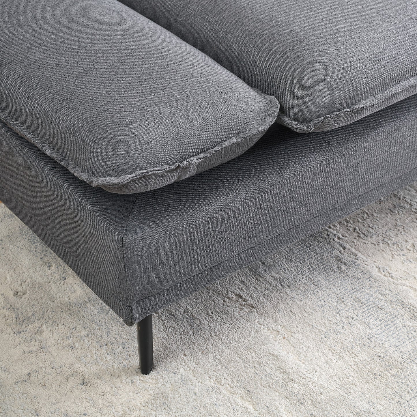 89 inches selected cotton linen in deep grey tones, specially woven for offices, apartments and living rooms. Elegant choice, easily light up your living space.