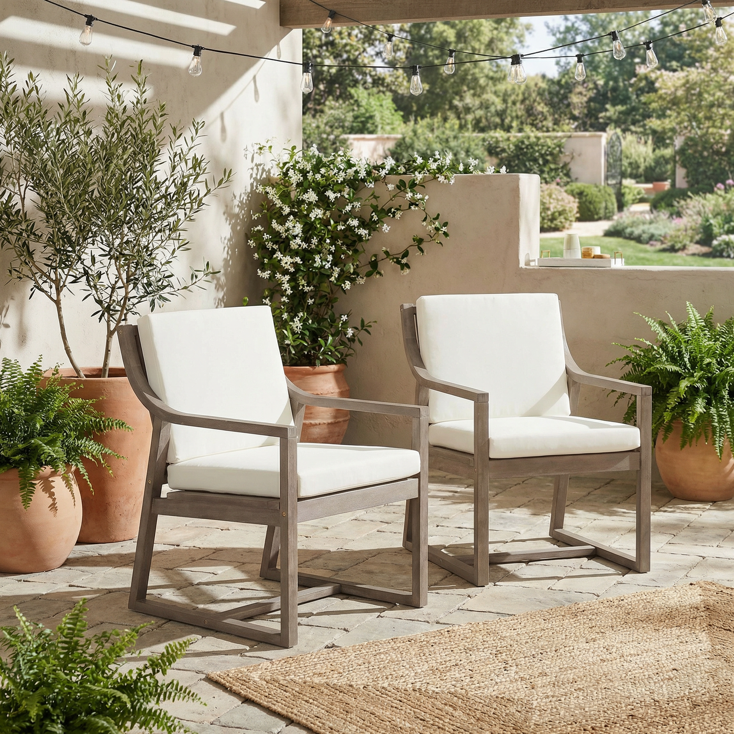Modern Outdoor Chairs Set for Patio, Backyard, Garden