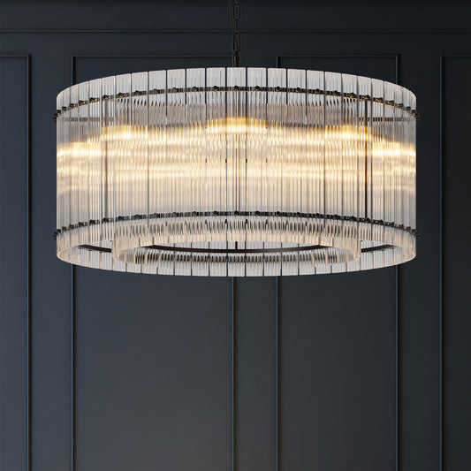 Chandelier Iron Black Modern 8-Light for Dining Room and Kitchen Island
