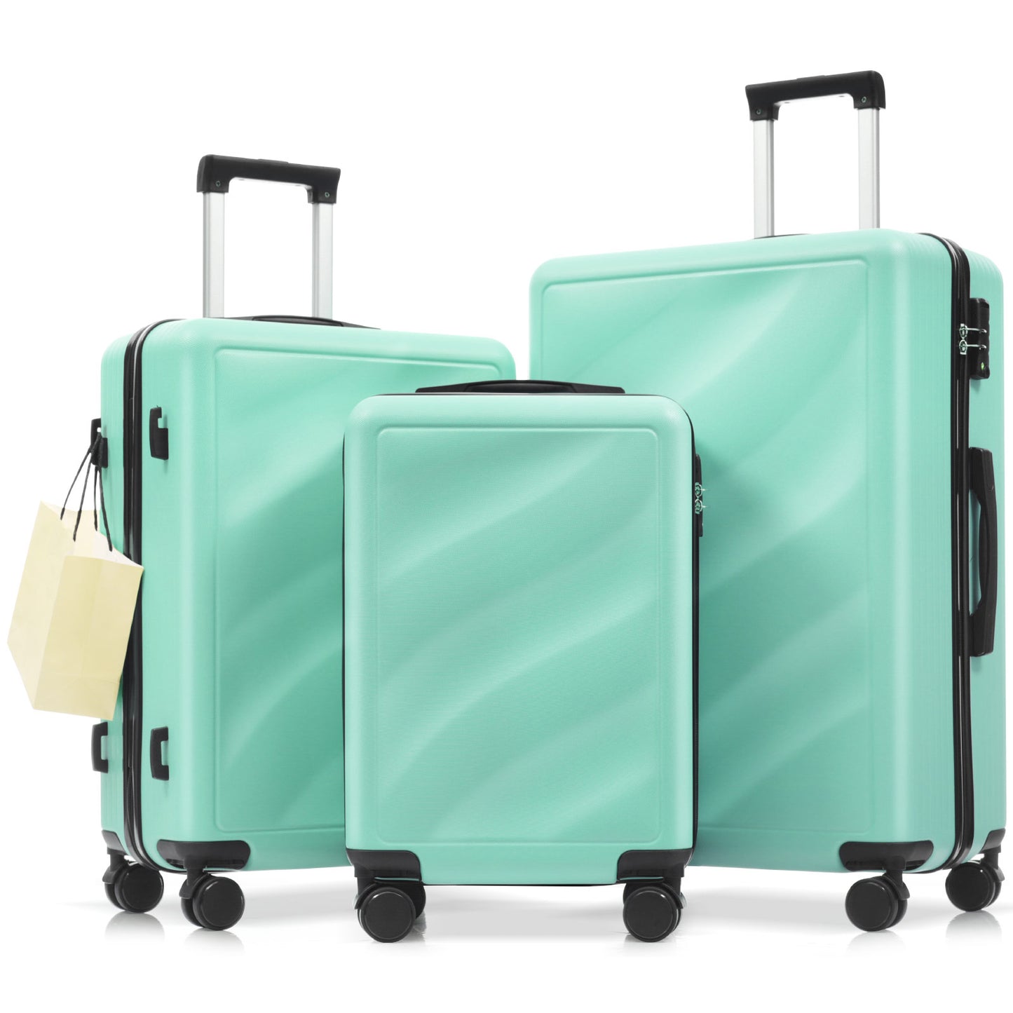 Luggage Set 3 Piece, Lightweight Durable ABS Suitcases with Spinner Wheels and TSA Lock,