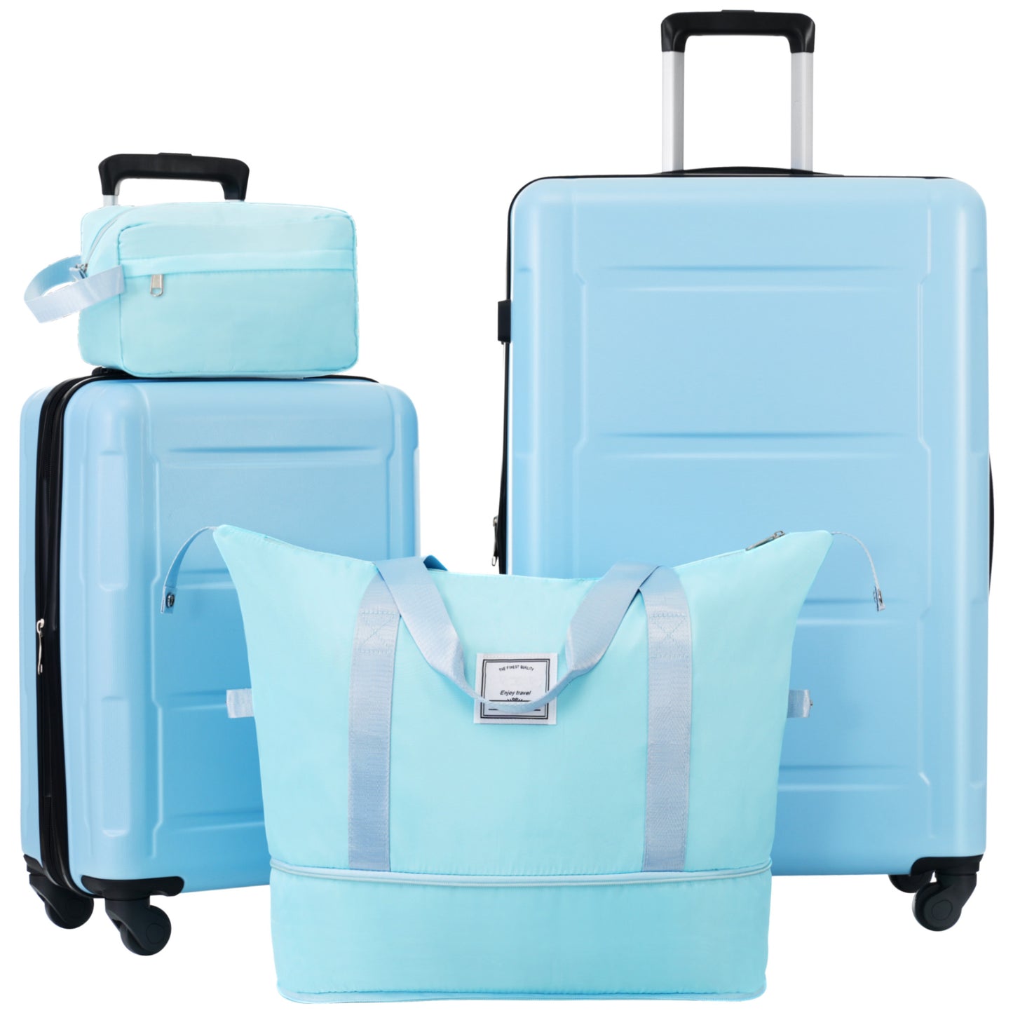 Expandable Spinner Wheels 2 Piece Luggage Set with TSA Lock, ABS Material, 20inch+28inch