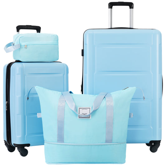 2-Piece ABS Luggage Set with TSA Lock, Spinner Wheels