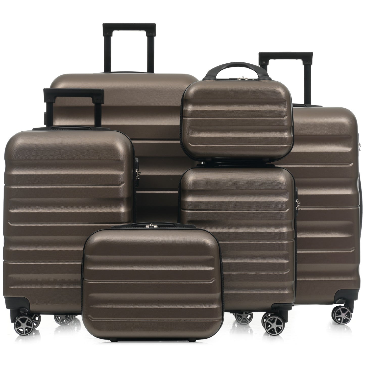 6-Piece ABS Hardshell Luggage Set with Dual Spinner Wheels