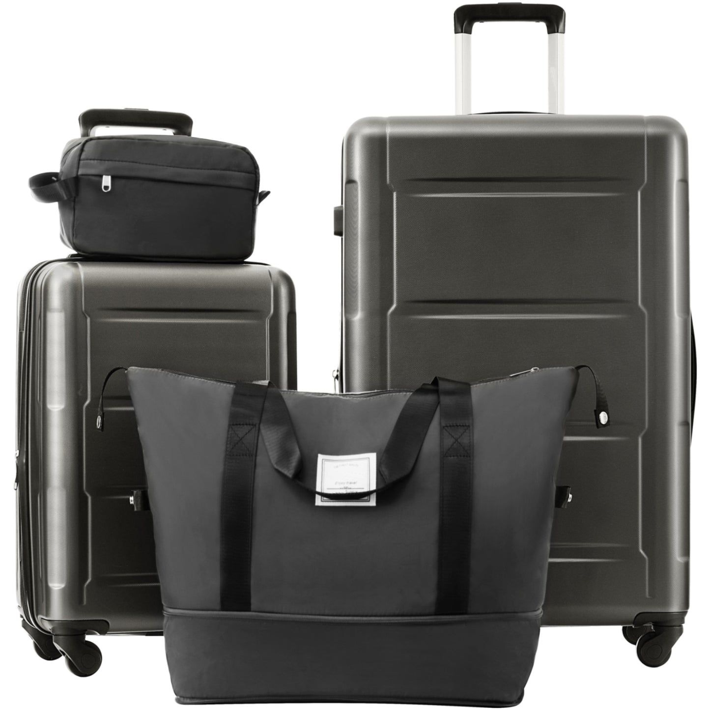Expandable Spinner Wheels 2 Piece Luggage Set with TSA Lock, ABS Material, 20inch+28inch