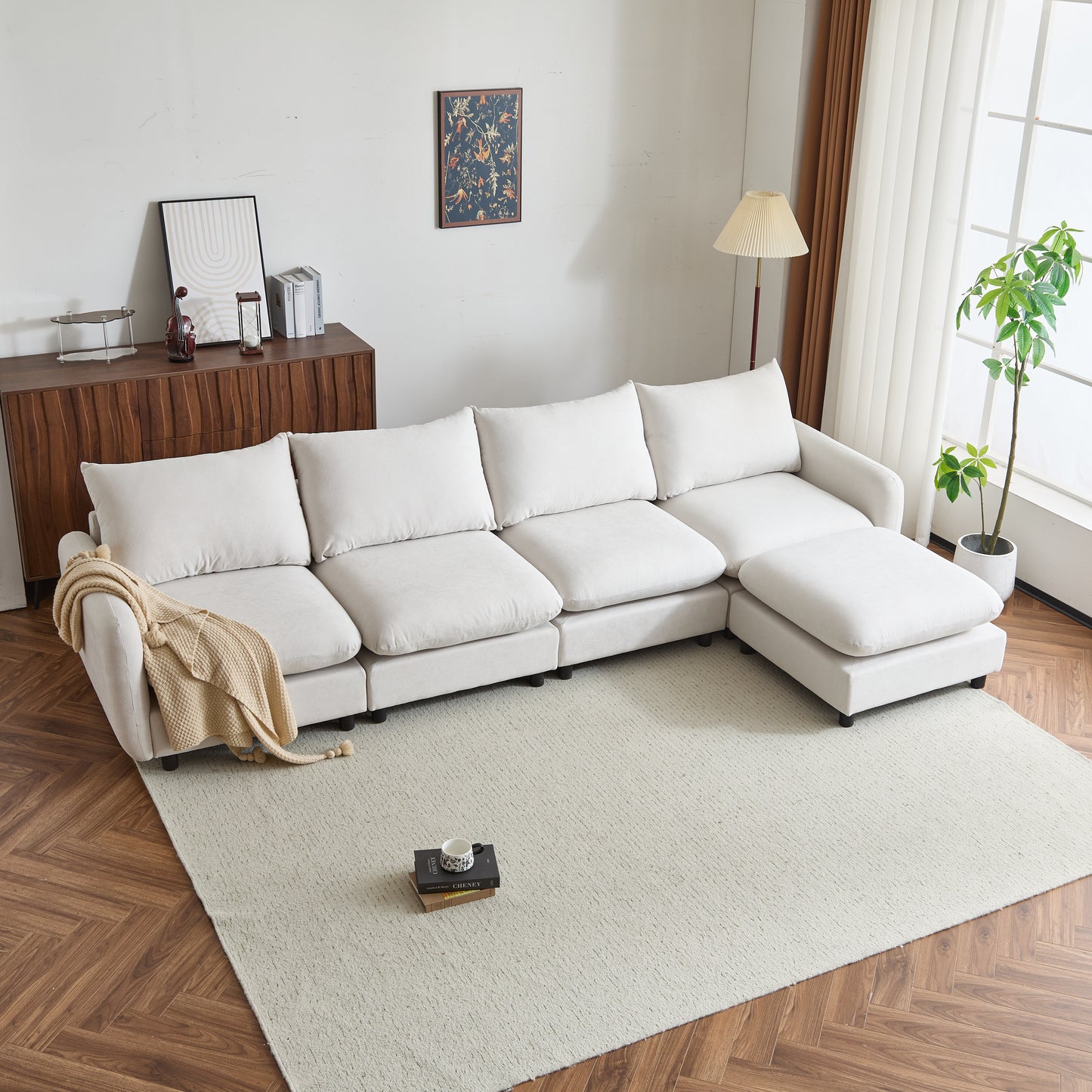 Modular Sectional Sofa Couch – Modern Upholstered Convertible Sofa with Flexible Configurations for Living Room Seating