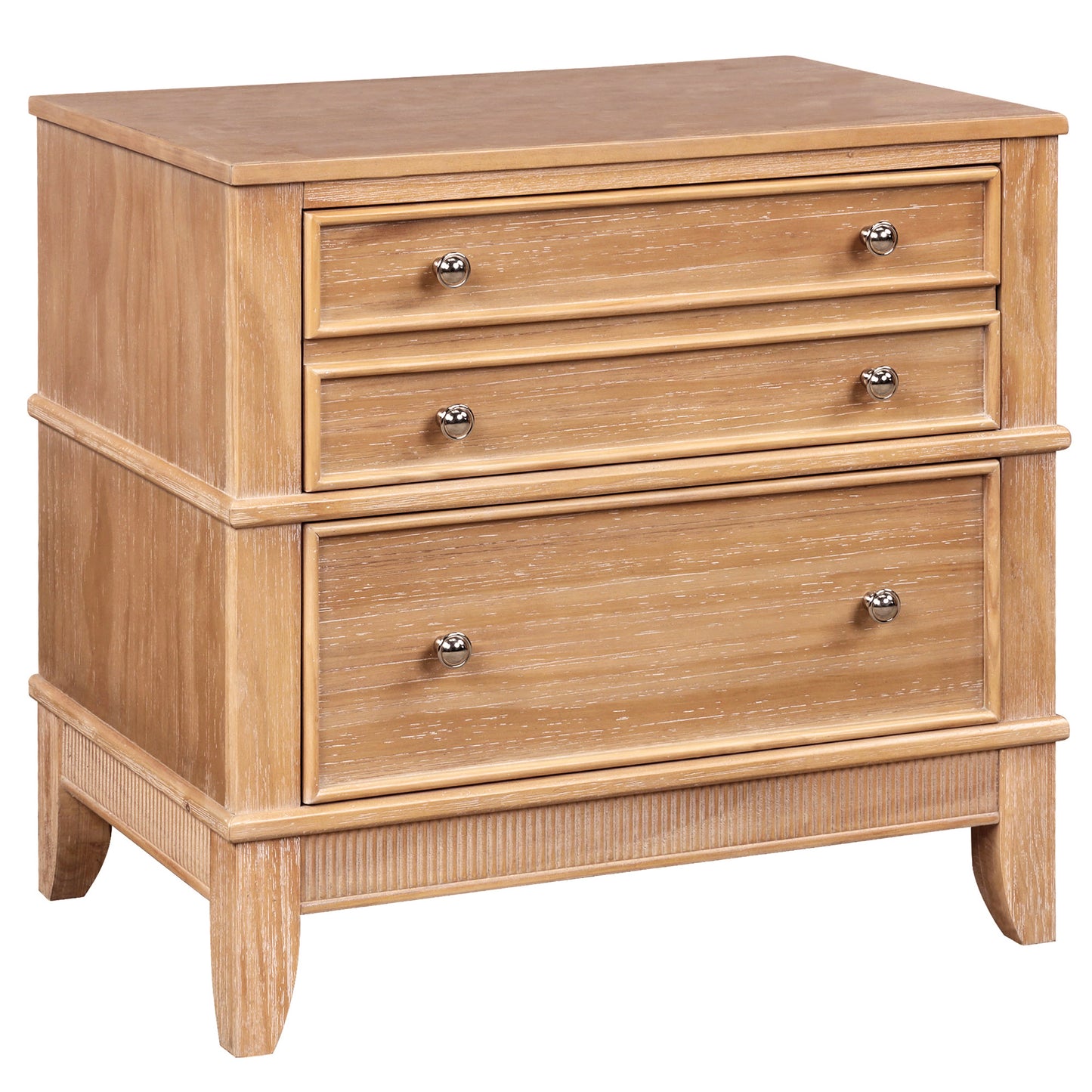 Hazel 3-Drawer Side Table for Living Room, Hallway, Entryway, Solid Wood