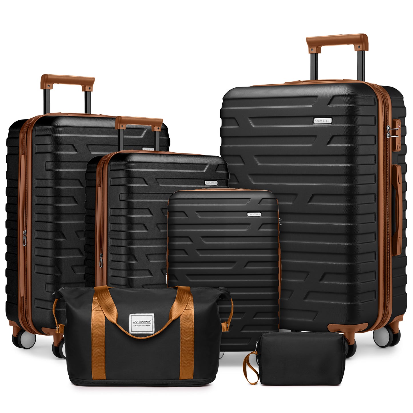 Luggage Sets 6 Pieces with Duffel Bags, Hardside Expandable Suitcases with Spinner Wheels TSA Lock