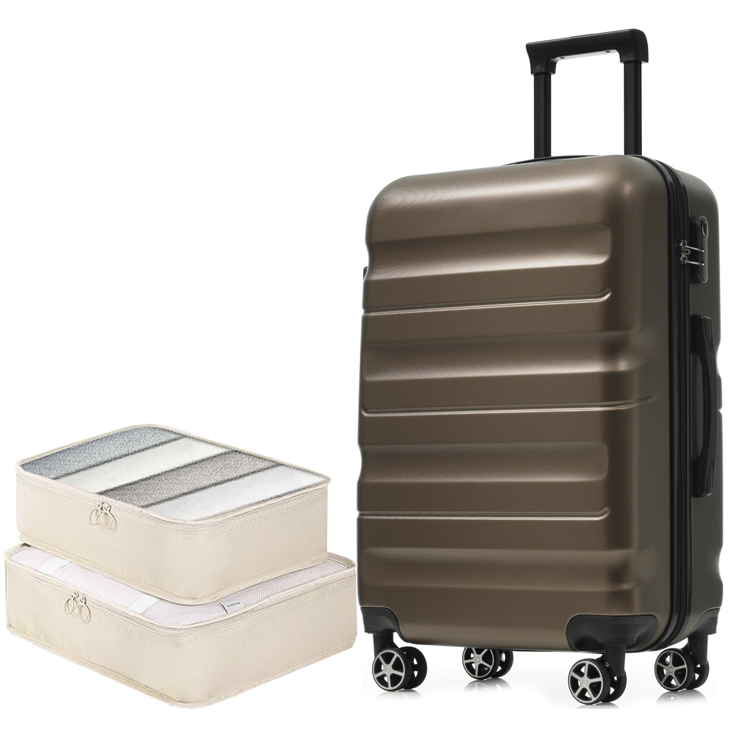 Hardshell ABS Luggage with Spinner Wheels, Lightweight Travel Suitcase for Men & Women