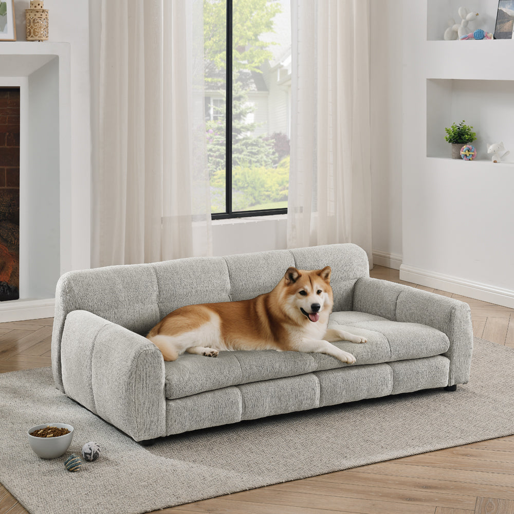 Modern and Fashionable Linen Fabric Durable Elevated Dog Sofa Bed