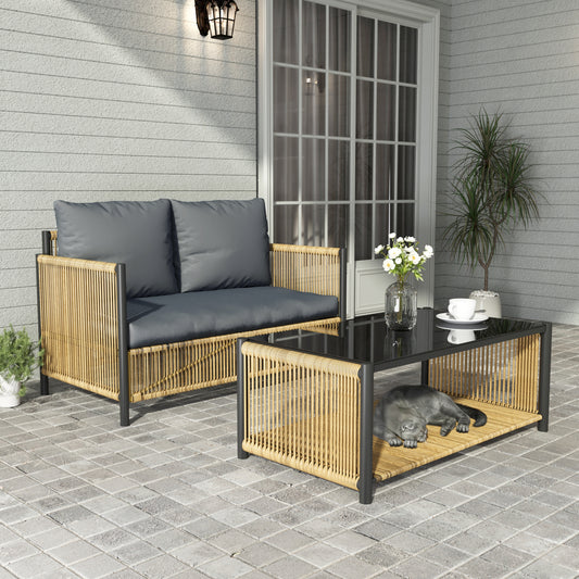 Sofa Black, Brown Steel for living room and apartment seating