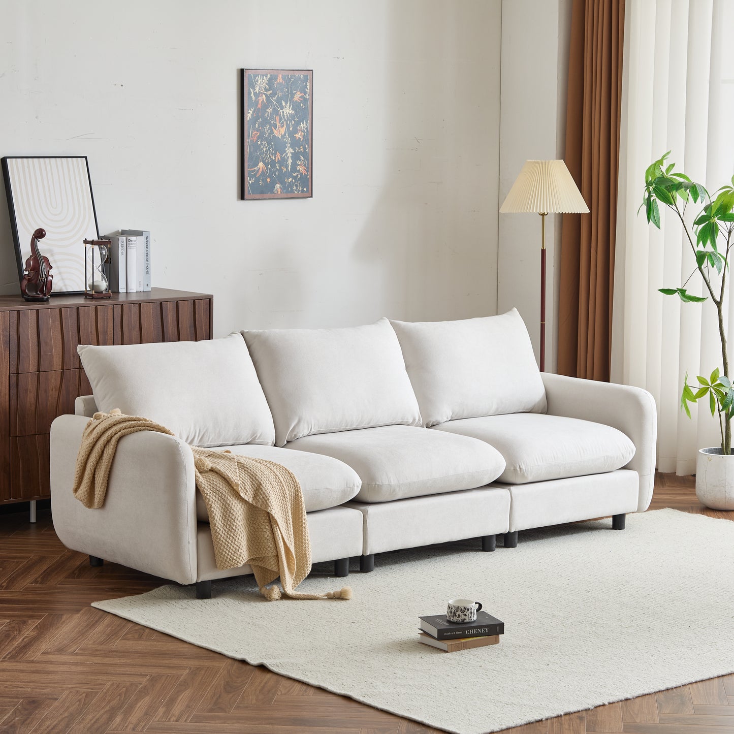 Modular Sectional Sofa Couch – Modern Upholstered Convertible Sofa with Flexible Configurations for Living Room Seating