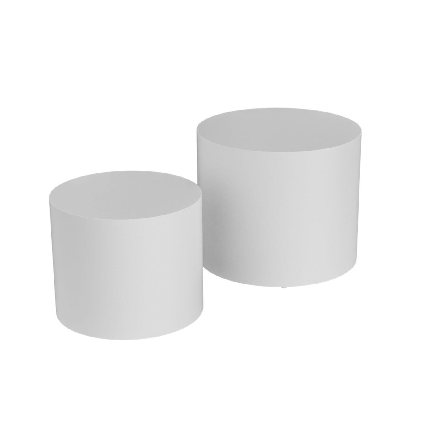 MDF with ash/oak/walnut veneer side table/coffee table/end table/nesting table set of 2 for living room,office,bedroom White