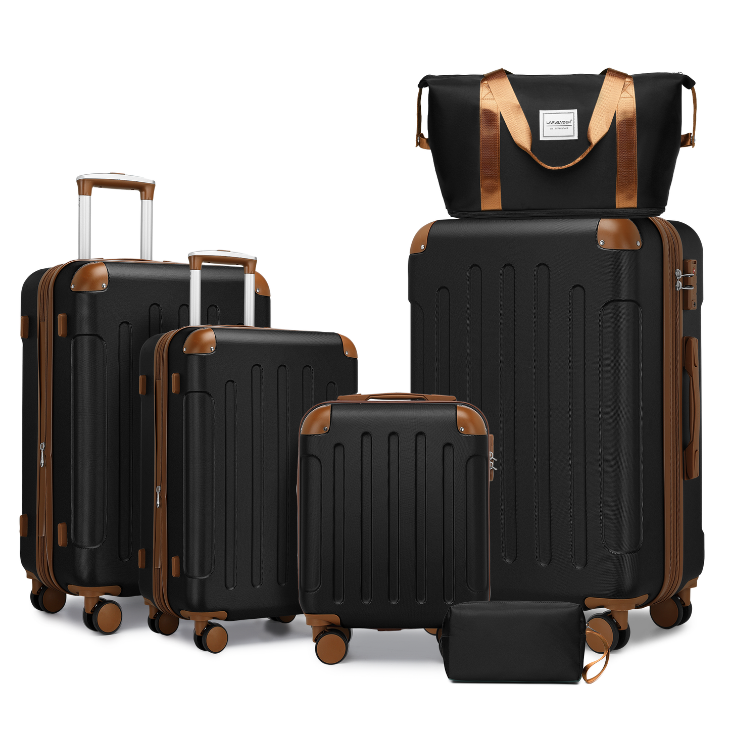 Luggage Sets 6 Piece with Duffel Bags, Hardside Expandable Suitcases with Spinner Wheels TSA Lock