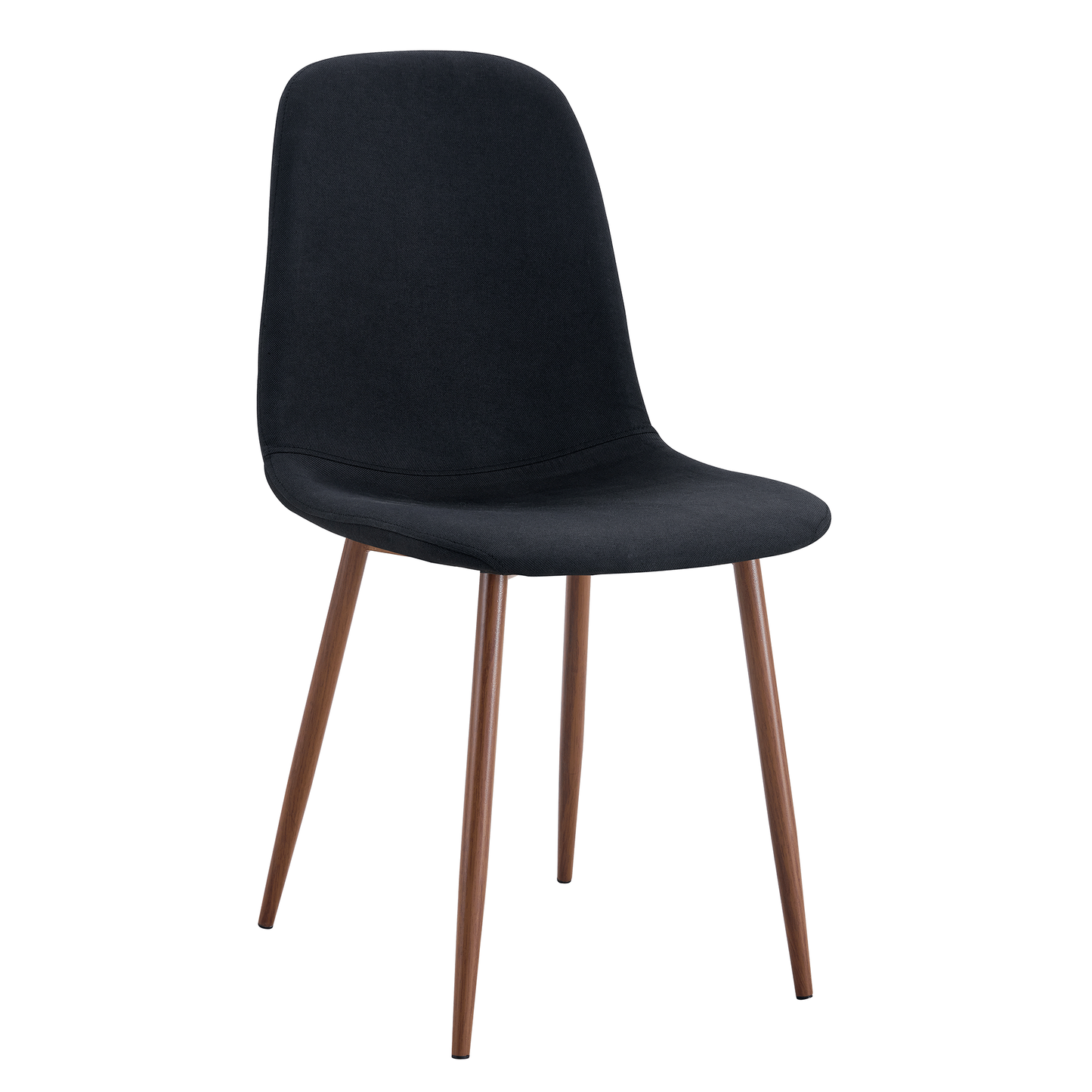 Modern Dining Chairs Set of 4 – Linen Cotton Upholstered Chairs with Metal Legs, High Resilience Seating
