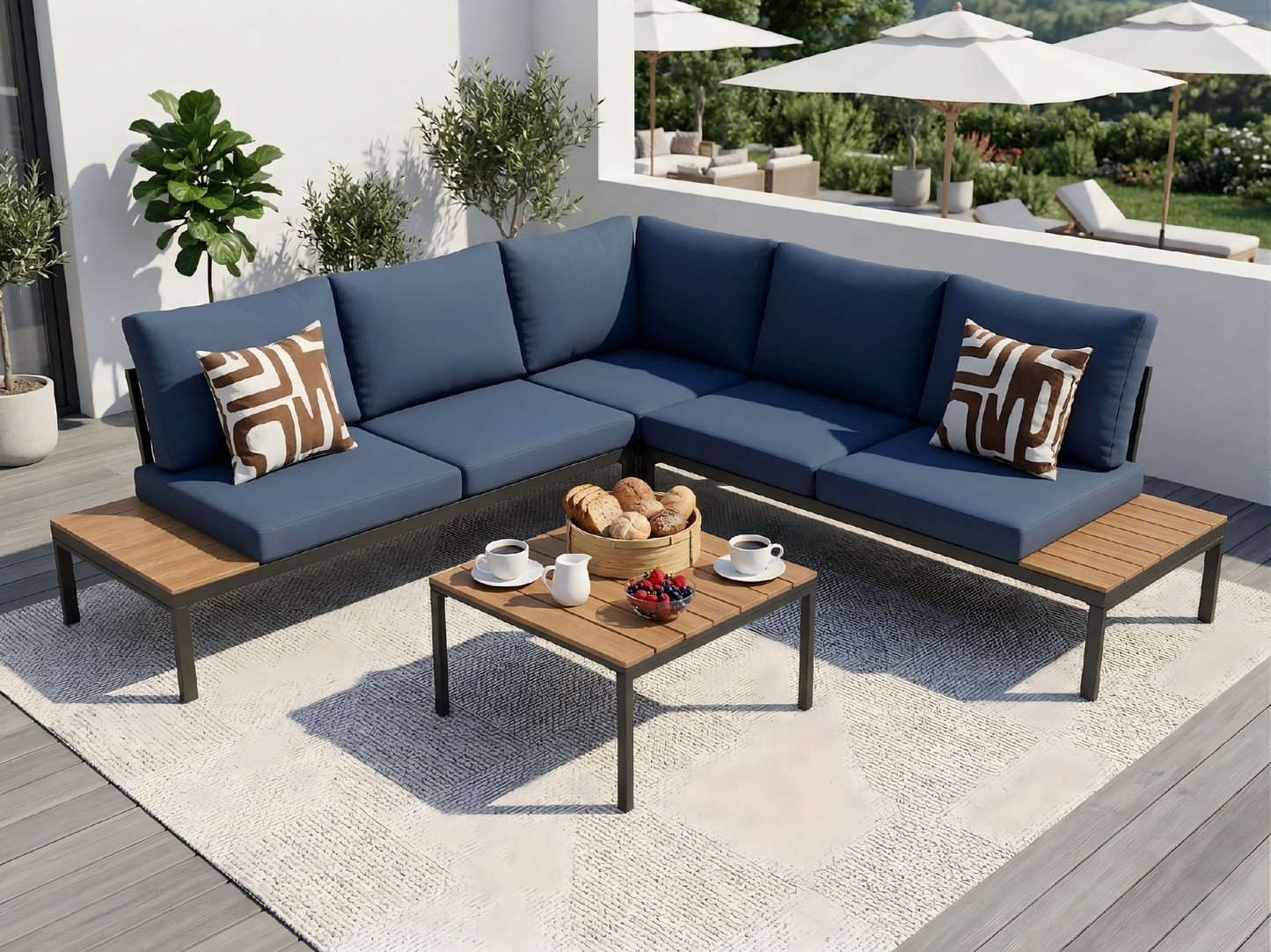 Outdoor Patio Furniture Handcrafted Sofa Set