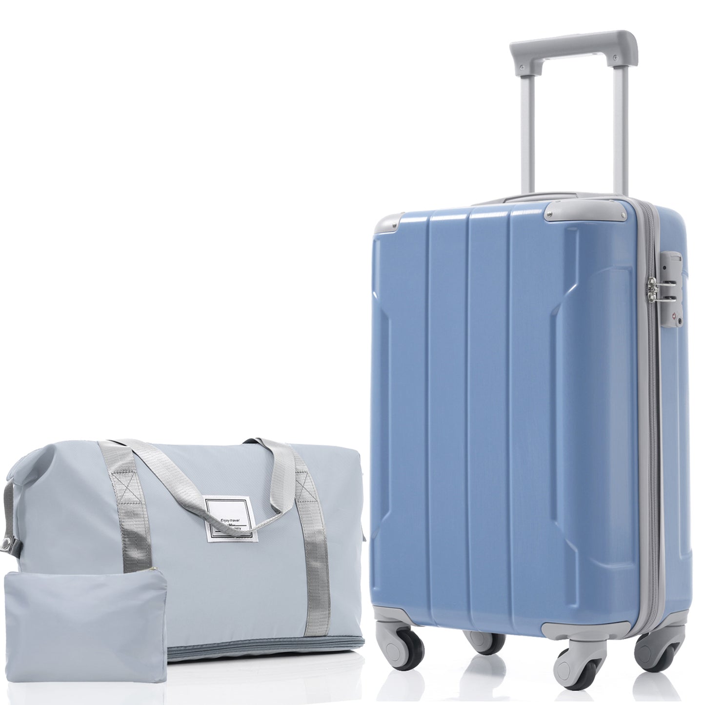 20 Inch Carry On Luggage Set 3 Piece with Spinner Wheels, Lightweight Hardshell ABS Suitcase for Weedend Getaways, Busin