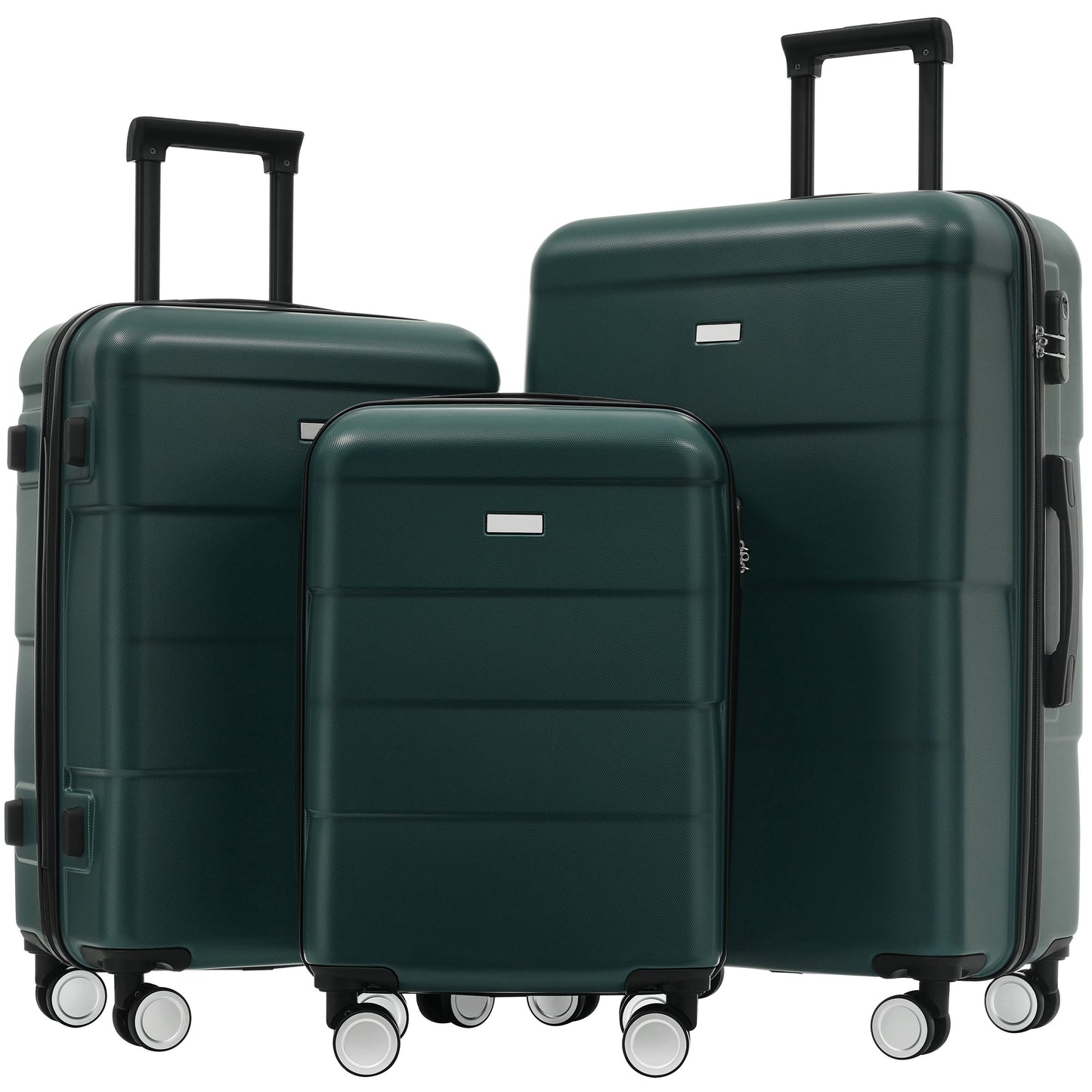 Hardshell Luggage Sets 3 Piece Double Spinner Wheels Suitcase with Handle Password Lock, Lightweight 20'+24'+28' Luggage