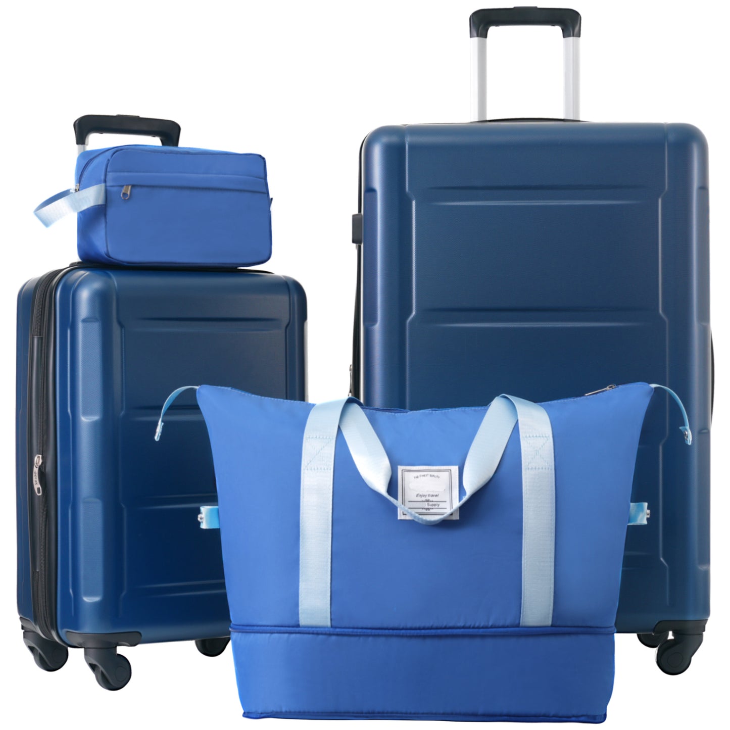 Expandable Spinner Wheels 2 Piece Luggage Set with TSA Lock, ABS Material, 20inch+28inch