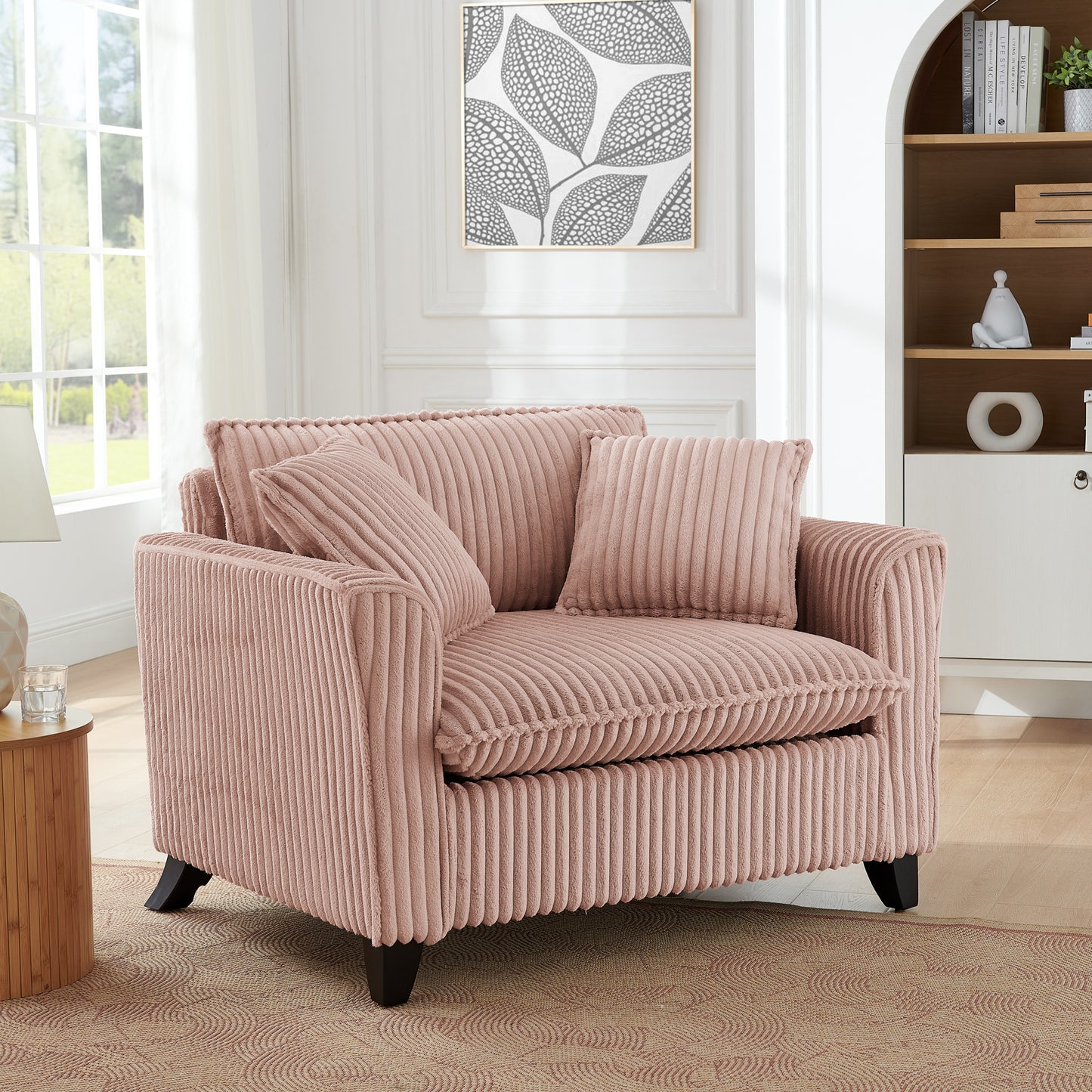Lazy sofa chair, comfortable single-person sofa chair, with a backrest and soft seat cushion,