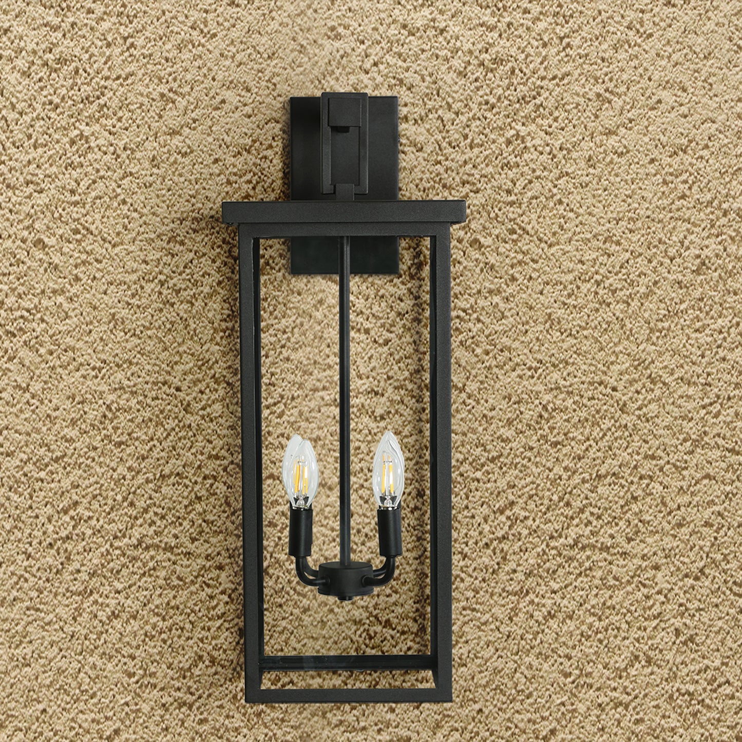 (Same as W1340119951/L1013) 4-Light Black Outdoor Wall Light (No Bulbs)