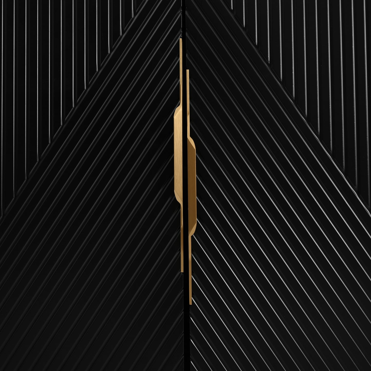 Stylish Sideboard with Wave Geometric Design, Conical Legs, Adjustable, Suitable for Study, Entryway and Living Room