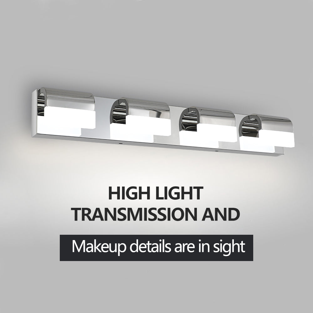 (Same as W1340110600/L2012) Modern Bathroom Vanity Lighting 4-Light LED Vanity Lights Over Mirror Bath Wall Lighting